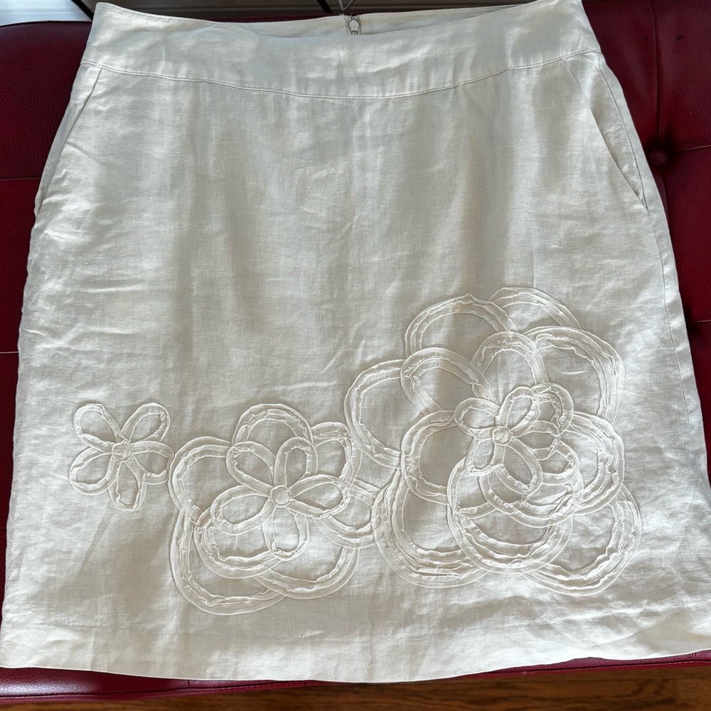 Boden Chic Cream Floral Pencil Skirt NWT gorgeous on
